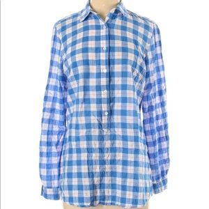 J. McLaughlin Plaid Button Down Top Womens Size XS